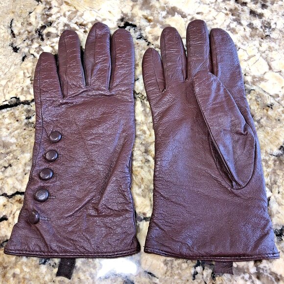 Size XL Jessica Women’s Leather Gloves Brown Acrylic Lining READ BELOW CN - Picture 1 of 12